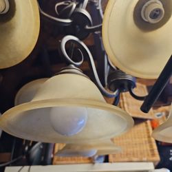 Pair Of Wrought Iron Chandeliers