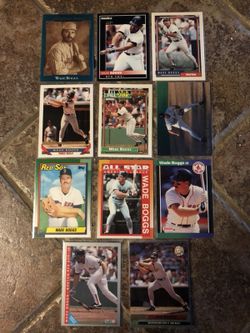 Wade Boggs assorted baseball cards. 3$ for all shown.