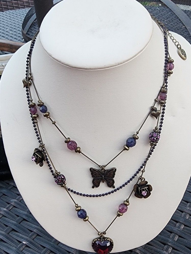 Unique Betsey Johnson Layered Necklace
