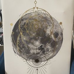 Geometric Moon Art Canvas