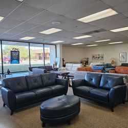 100% Real Leather Sofa - Myia 