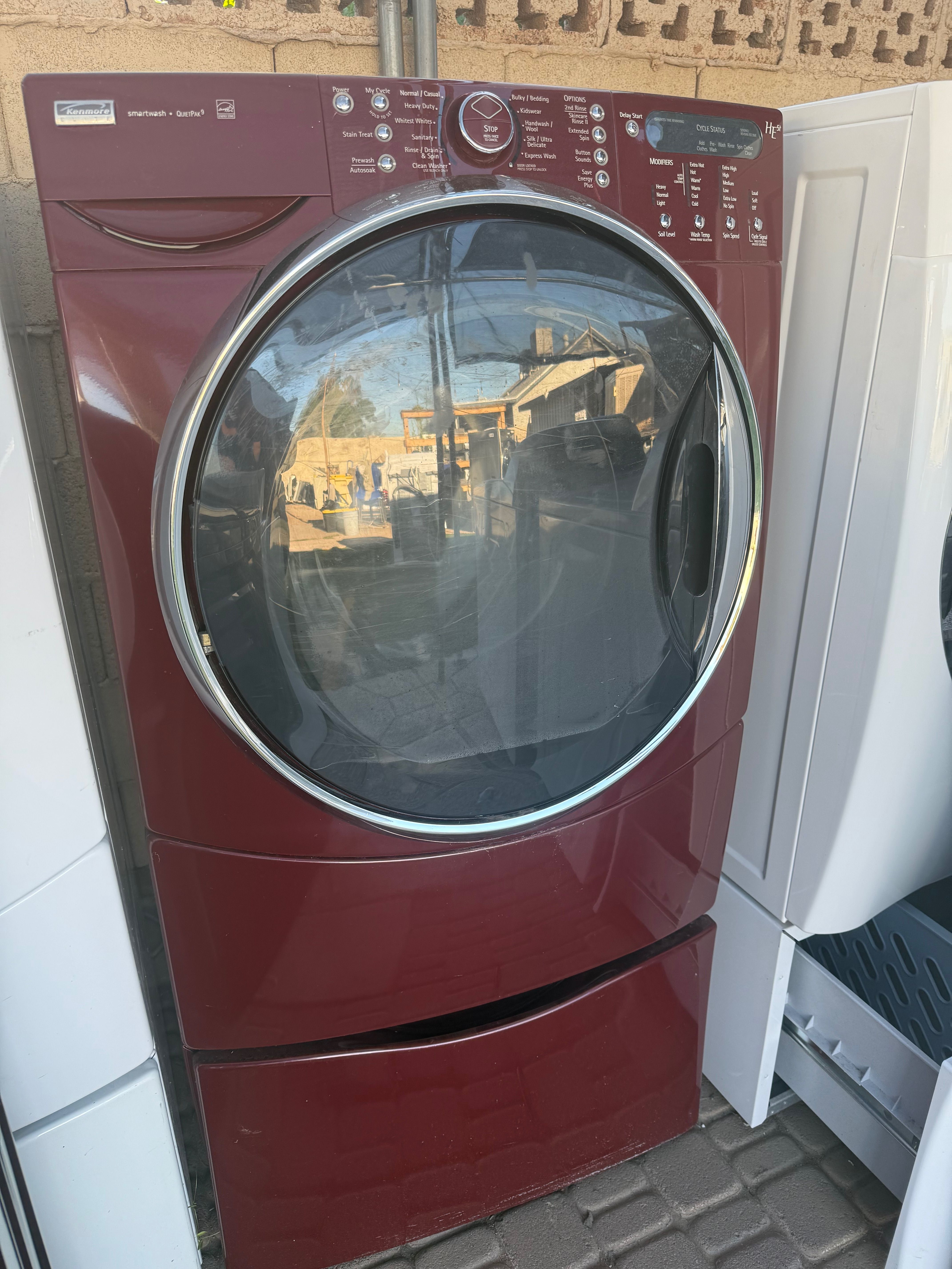 Front Load Kenmore washer HE 4.5 Cuft with pedestal ‼️ 45 DAYS WARRANTY ‼️ Delivery FEE SAME DAY ‼️