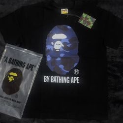 DARK blue camo bape