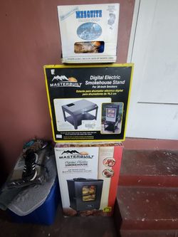 MASTREBUILD STAILESS 30 INCH ELECTRIC SMOKER STAND AND SMOKE CHIPS