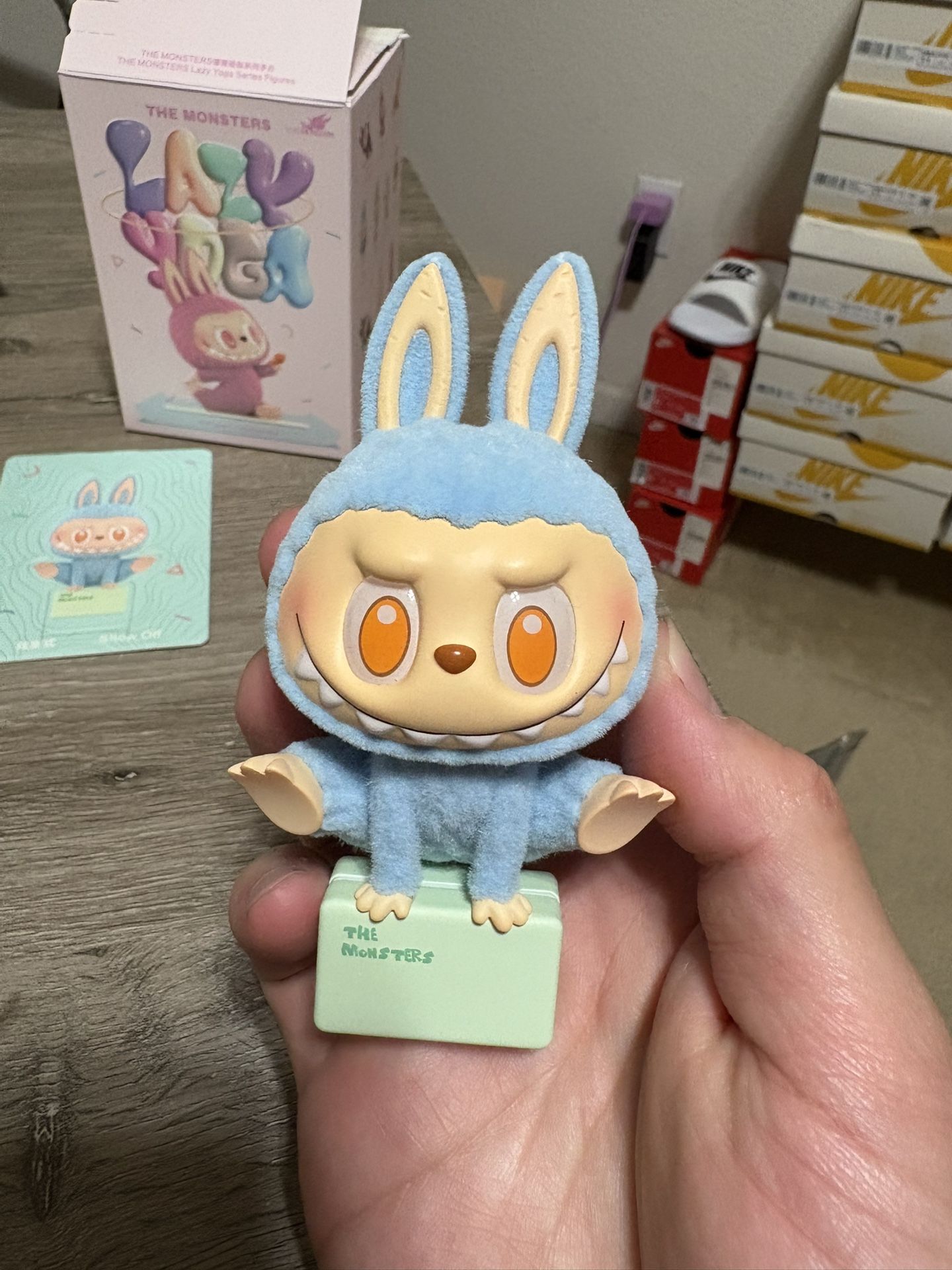100% Authentic POP MART The Labubu Lazy Yoga Mini Figure Cute Toy - Show Off