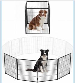 NEWBULIG Dog Playpen for Indoor 32 Inch 4 Panels - Portable