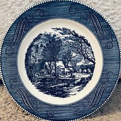 Currier & Ives "The Old Grist Mill" Dinner Plate