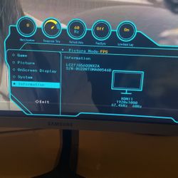 27” Curved Gaming LCD  Monitor Screen Samsung LC27JG56QQNXZA