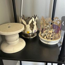 3 Bath And Body Candle Holders 
