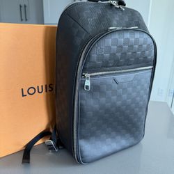 Louis Vuitton Michael Backpack Black Canvas, Damier Graphite