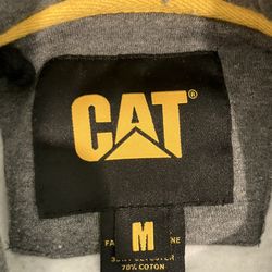 CAT Men’s Trademark Banner Hoodie.Dark Heather Grey