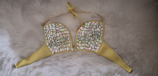 Bedazzled bathing suit top