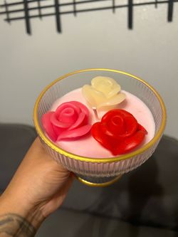 Martini flower candle