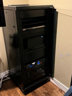 Sanus CFR2127 55" Steel Component Rack with Casters – Like New | Local Pickup/Must Help Load