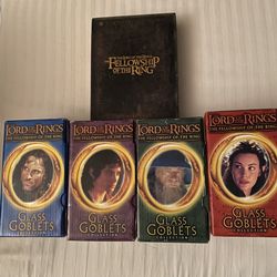 Lord Of Rings Goblets & DVD Fellowship Of Rings 