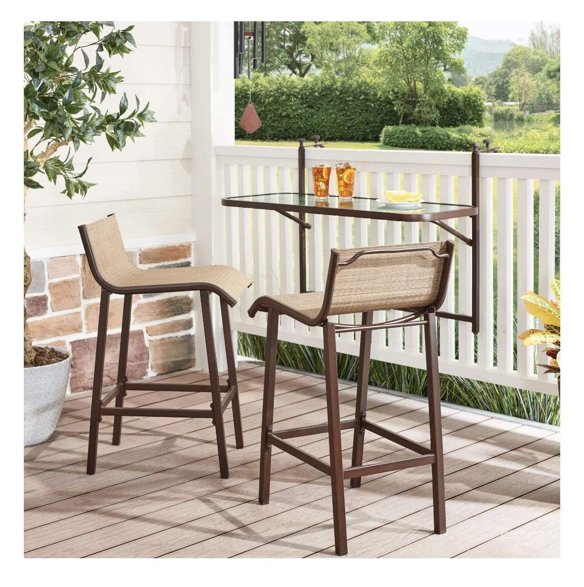 Mainstays Sand Dune 3-Piece Outdoor Bar Set