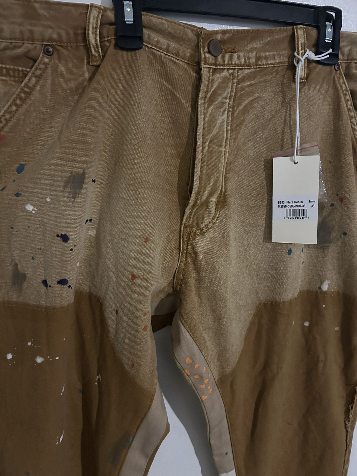 Mnml Flared Paint Splatter Pants 