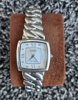 Ecclissi 33535 Sterling Silver Ladies Diamond Watch MOP Dial