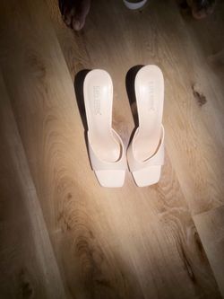 Cape Robbin Nude Heeled Mule Sandals