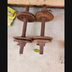 Standard Straight Bar With 2.  25pd Plates And 2 Barbells. 50 Firm 