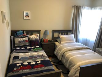 (2) Twin Beds | IKEA Hemnes Grey  (Excellent Condition)