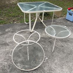 Glass/Metal Patio Furniture 