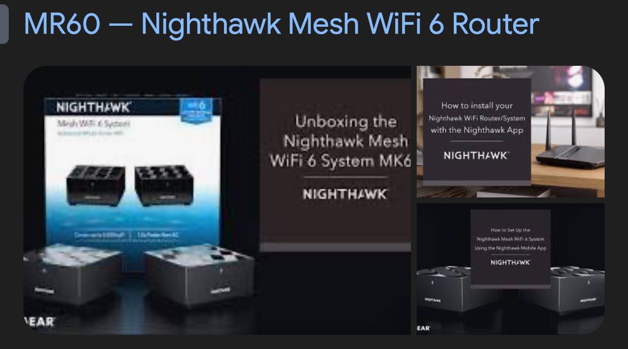Nighthawk Mesh WiFi 6 