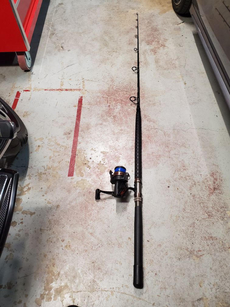 Coast Custom Classic Spinning Rod & Reel 20 - 40# 7 foot fishing pole