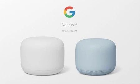 Nest Wifi - Mesh Router AC2200 and 1 Point with Google Assistant - 2 Pack - Mist