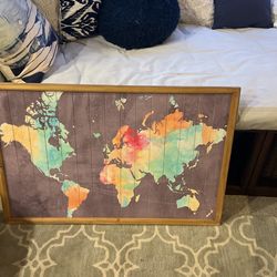 World Map Framed $70MSRP