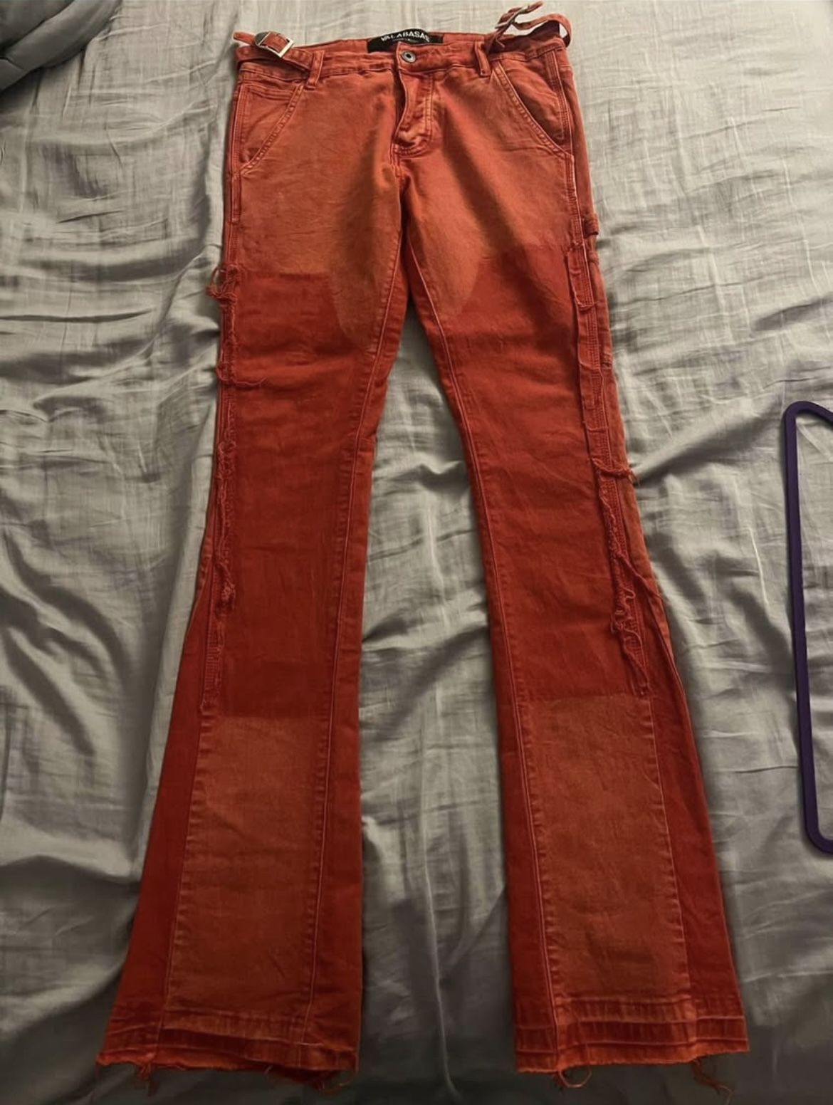 VALABASAS “ALPHA" STACKED FLARE RED (SZ 30) ! ❤️🐺