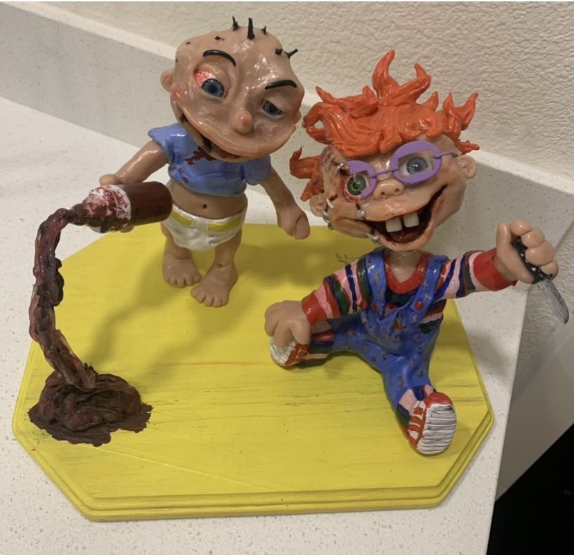 Tommy And Chucky Horror Sculpture 
