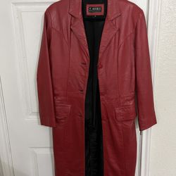 Kookie Red Leather Coat