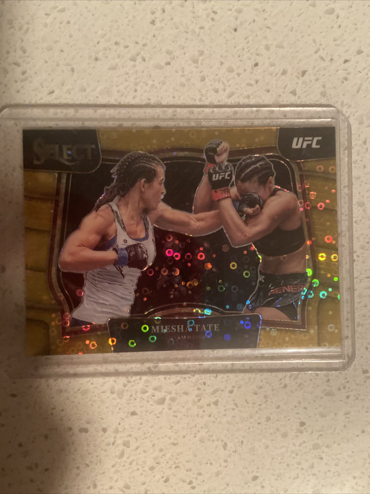 2023 PANINI SELECT UFC MIESHA TATE GOLD DISCO OCTAGONSIDE /10 🔥🔥😳