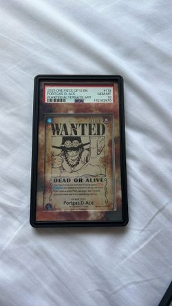Psa 10 one piece OP13 error wanted ace poster