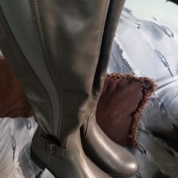 New Gray Boots Size 9