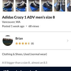 Men’s Size 8 Adidas Shoes