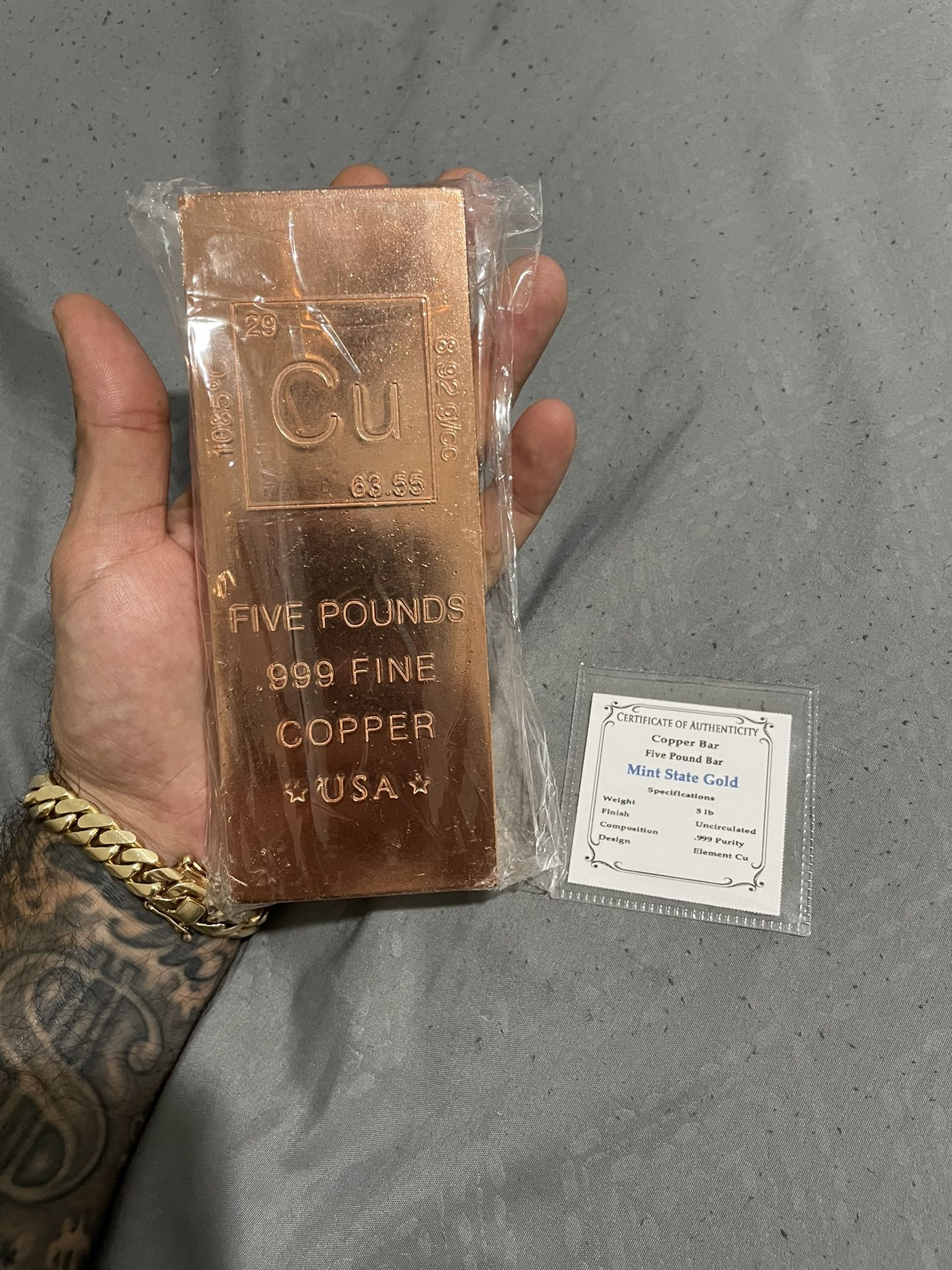80 Oz .999 Fine Cooper Bar