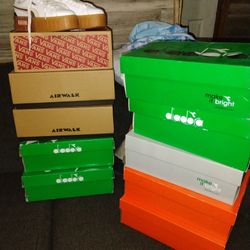 A whole box of brand new! nikes and adidas shoes. nike Ronaldo, air walk, vans, and more! everything for 100$ or best offer 