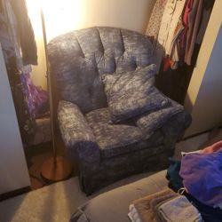 Like New, Denim, Overstuffed Chair