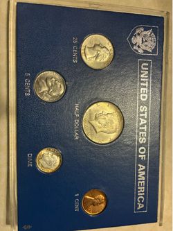 1964 set  de monedas en 90% plata
