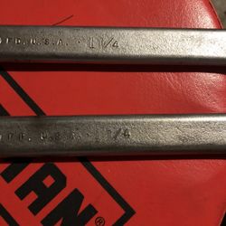 Two Proto Wrenches 1240  1 /14 16 7/8 Length And Proto 1155 Box End 1 1/4 -1 5/16 19 Inched In Length 