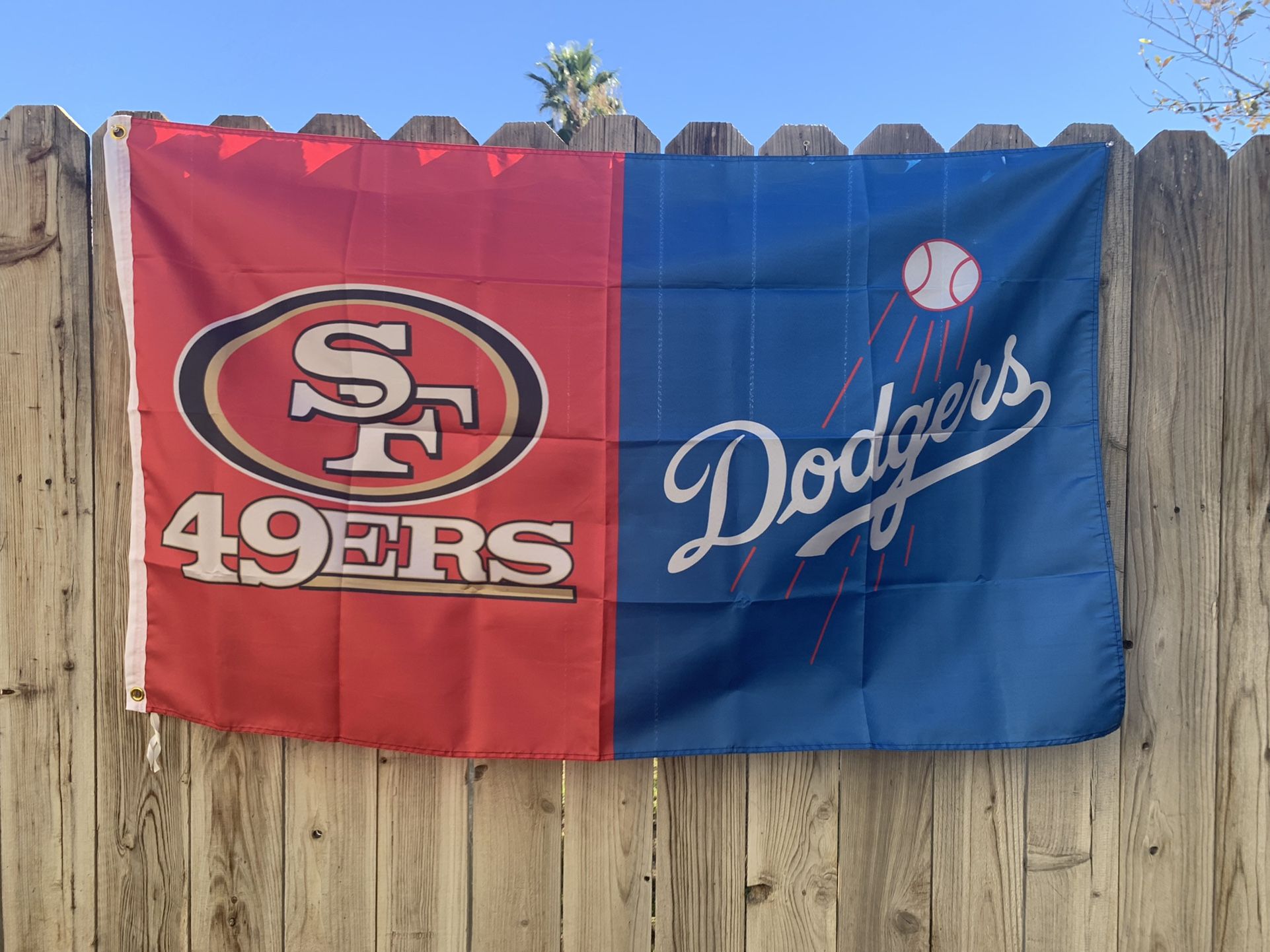 49ers / Dodgers Flag Size 3’x5’ Single Sided ( Flags Only )