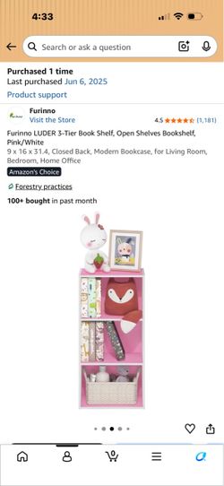 Pink floor shelf