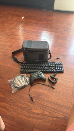 Gaming Bundle: Keyboard, Controller, and Carry Bag