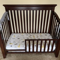 Convertible Toddler Crib and Mattress