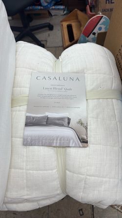 Casaluna Heavyweight Linen Blend King Quilt