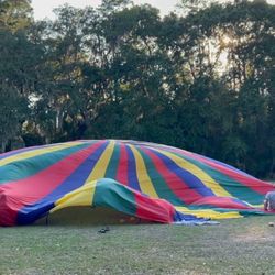 FUN GIANT Children’s Heavy Duty 45’ Feet Kids Parachute High Quality Deluxe PARTY Toddler Preschool Group Excercise Toy