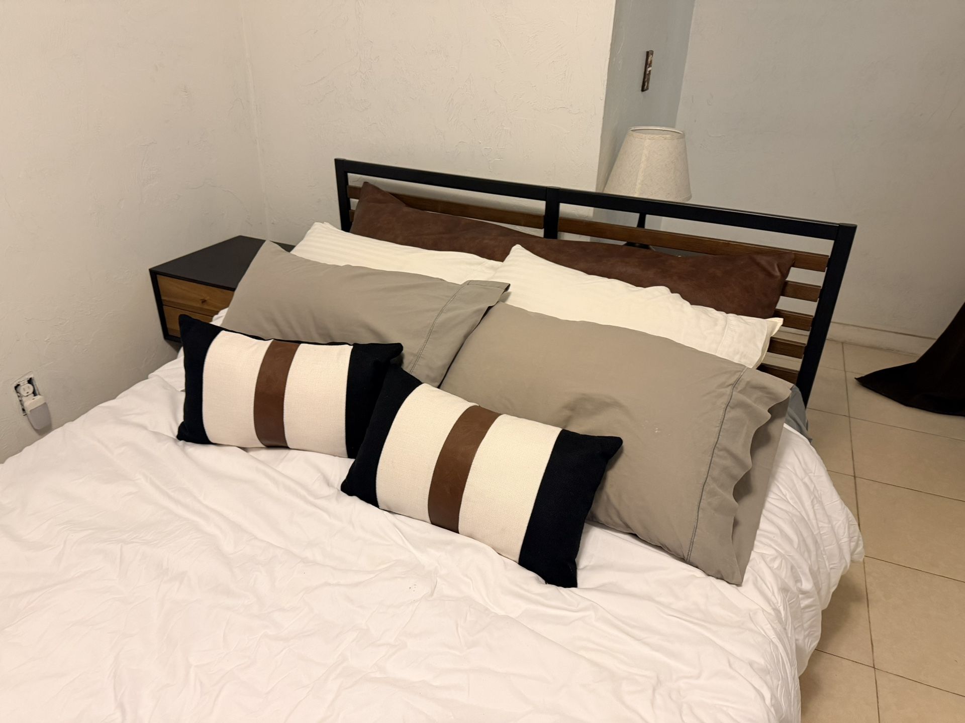 Latitude Run Queen Bed Frame Brown And Black