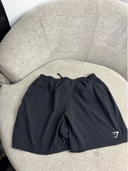 Gymshark Shorts Mens XXL Black Athletic 7” Inseam Drawstring Pockets Sporty Gym